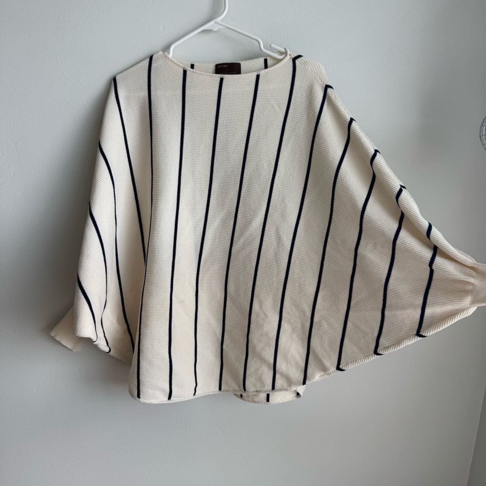 Kerisma Cream and Black Striped Blouse Size M/L